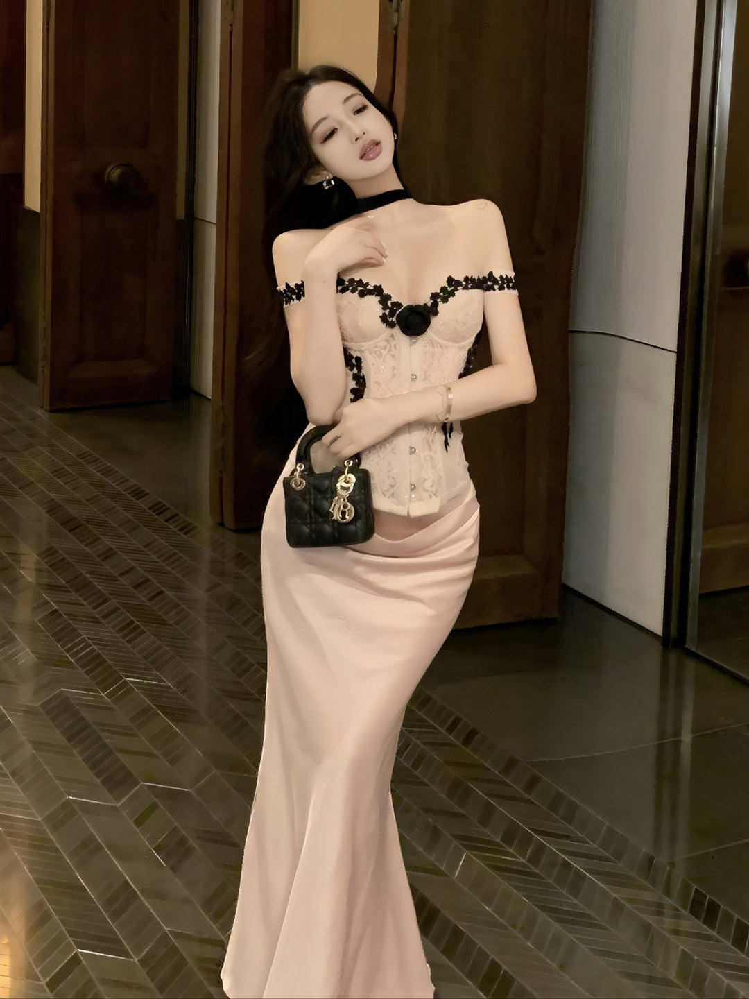 Elegant Satin Camisole Top & Mermaid Skirt Set – Pure Desire Style Two-Piece Dress