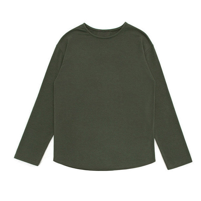 【至高の日常着】プレミアムスムース・ベーシックロンT（韓国ミニマル）