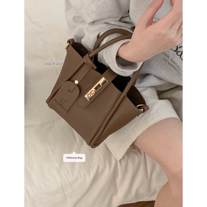 韩式复古水桶单肩包 – 2025 秋冬简约时尚手提包（4 种颜色可选）