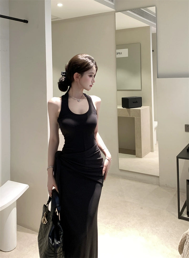 Đầm Maxi Ôm Body Không Tay Cổ Chữ U Màu Đen – Phong Cách Dự Tiệc Mùa Hè Ôm Vừa (Có 3 Màu)