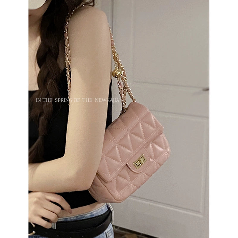 Trendy Quilted Chain Crossbody Bag – Small Box Shoulder Purse for Women 2025 Spring/Summer (Available in 5 Colors)