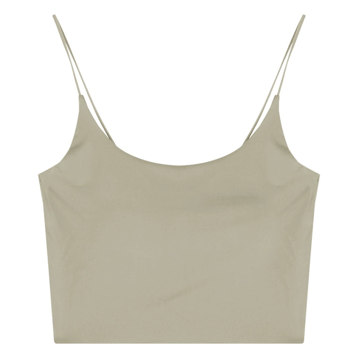 White Seamless Padded Cami Top – Slim-Fit Cropped Bralette (Available in 5 Colors)