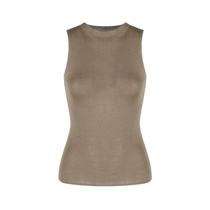 Black Sleeveless Mock Neck Slim Fit Tank Top – Summer Basic Essential (Available in 2 Colors)
