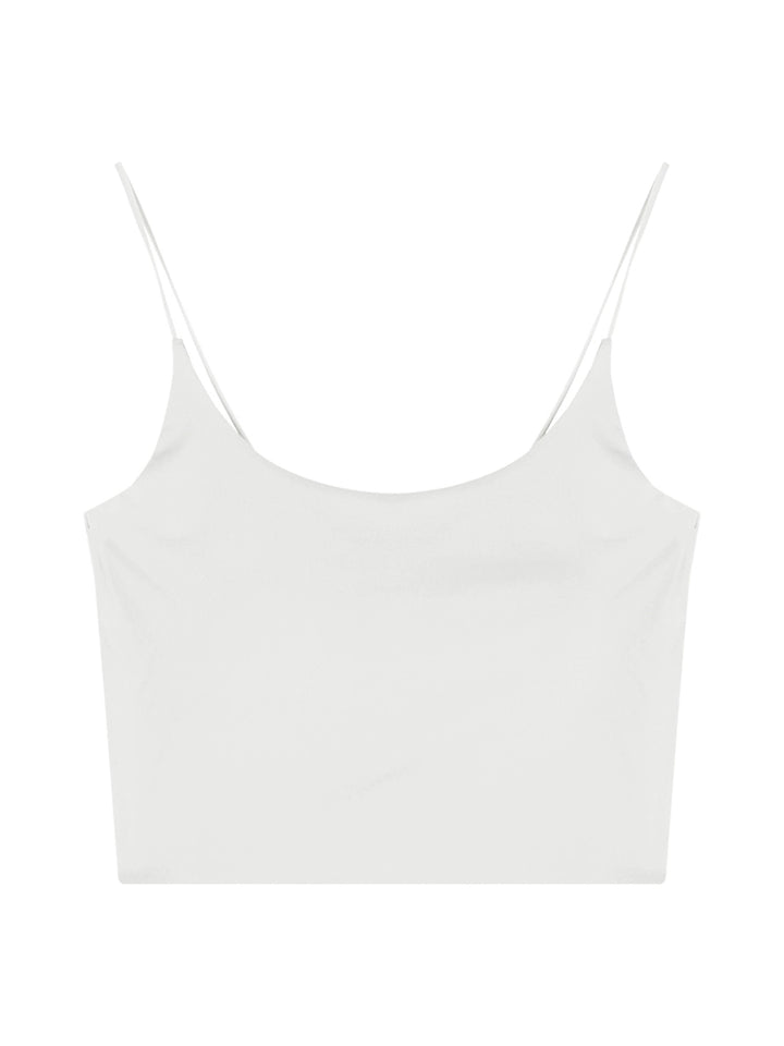 White Seamless Padded Cami Top – Slim-Fit Cropped Bralette (Available in 5 Colors)