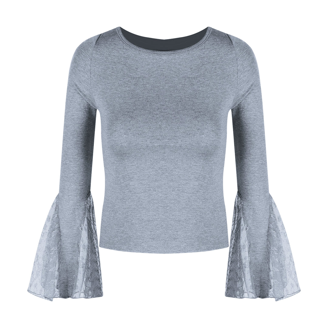 Gray Flared High-Waist Trousers – Slim Fit Loose Wide-Leg Pants (Available in 2 Colors)