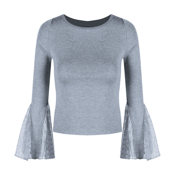 Gray Flared High-Waist Trousers – Slim Fit Loose Wide-Leg Pants (Available in 2 Colors)