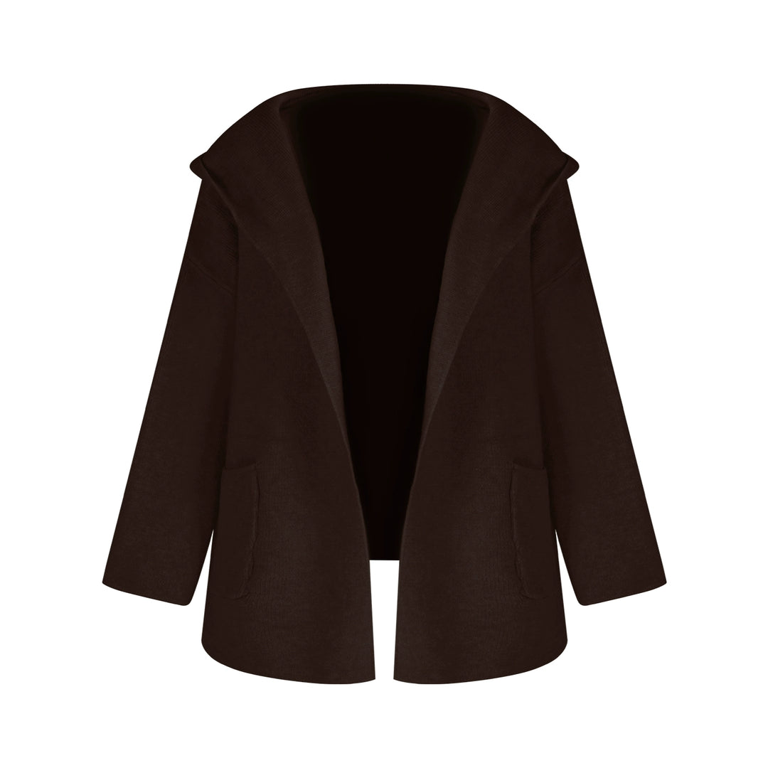 Apricot Hooded Knit Cardigan Set – Soft Loose-Fit Three-Piece Outfit (Available in 4 Colors)