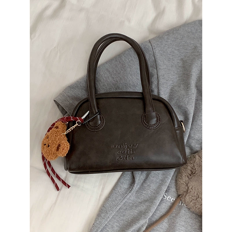 Korean Retro Bowling Handbag – Multi-Functional Shoulder & Crossbody Pillow Bag (Available in 4 Colors)